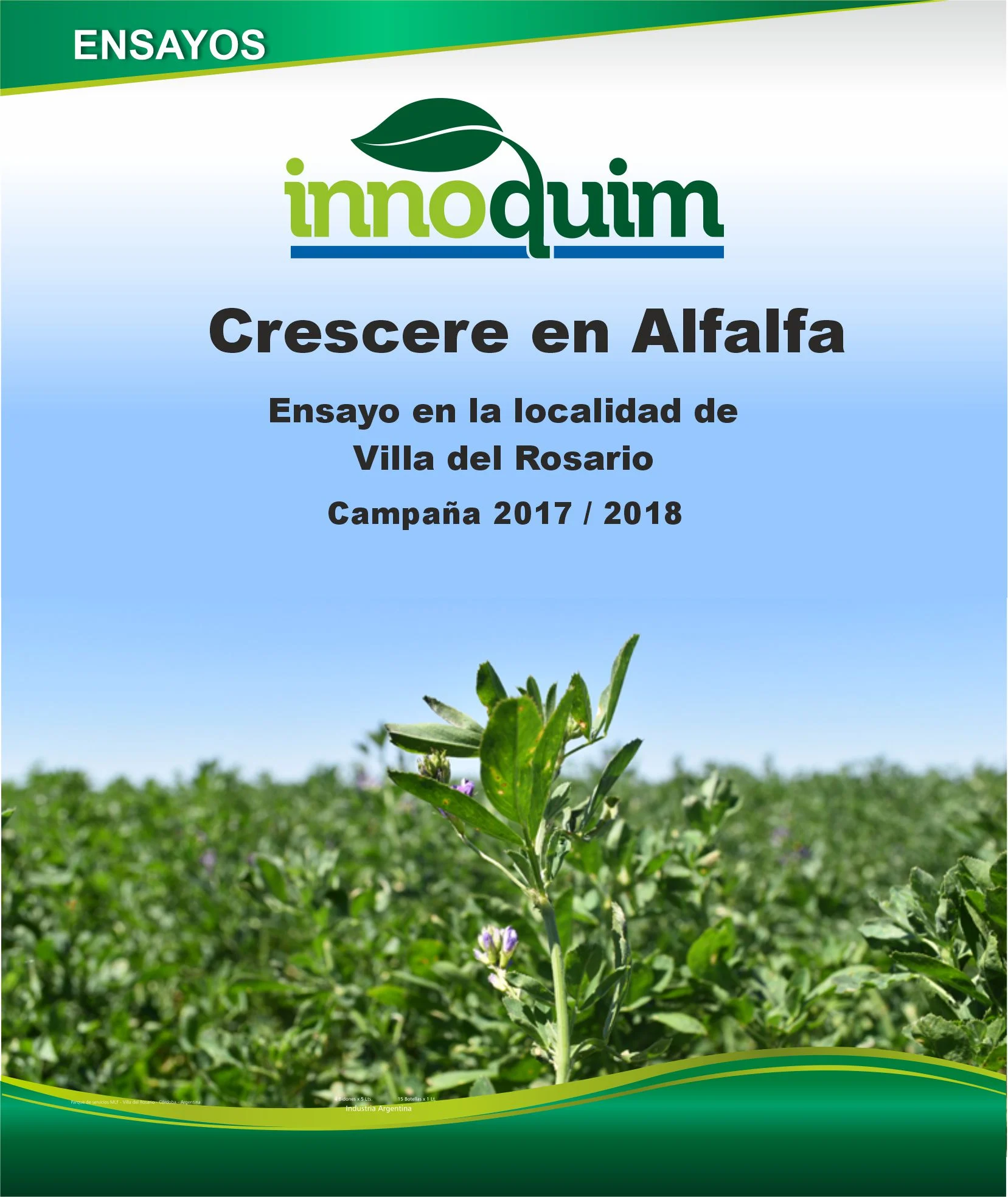 Portada del ensayo CRESCEREs en alfalfa